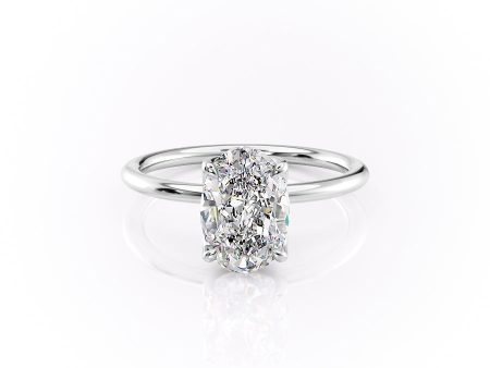 The Lisa Set With A 1.5 Carat Oval Moissanite Online Hot Sale