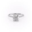 The Pave Margot Set With A 3.5 Carat Cushion Moissanite Online Hot Sale