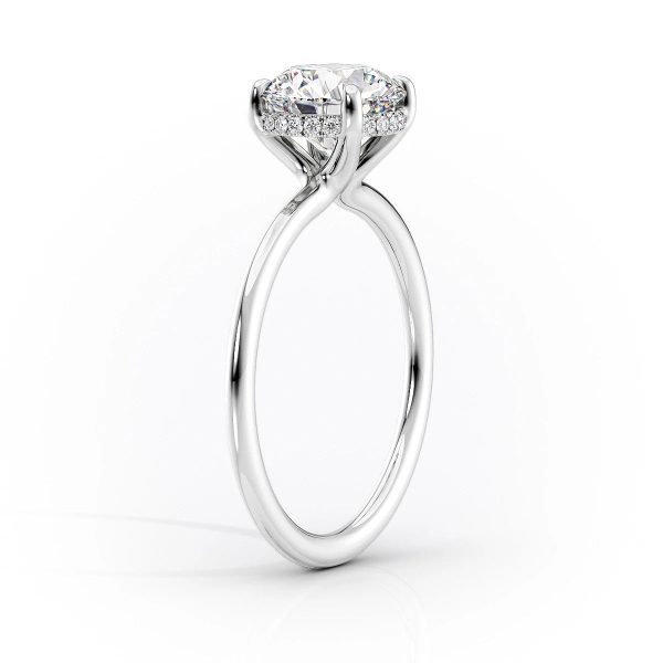 The Sarah Set With A 2 Carat Marquise Moissanite For Sale