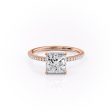 The Pave Margot Set With A 2 Carat Princess Moissanite on Sale