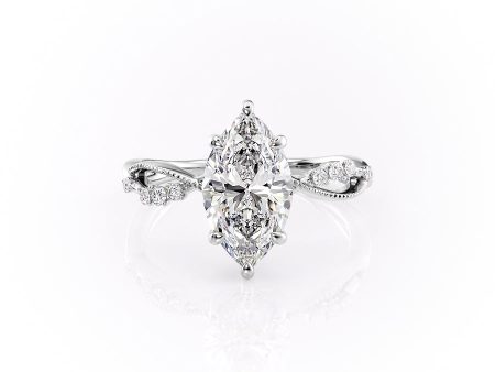 The Daisy Set With A 5 Carat Marquise Moissanite For Discount