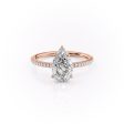 The Pave Margot Set With A 2.5 Carat Pear Moissanite on Sale