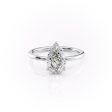 The Margot Set With A 3 Carat Pear Moissanite For Sale