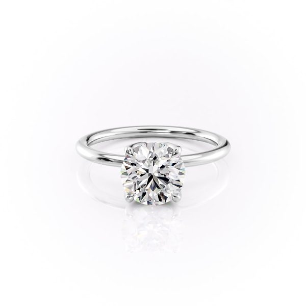 The Lisa Set With A 2 Carat Round Moissanite Sale