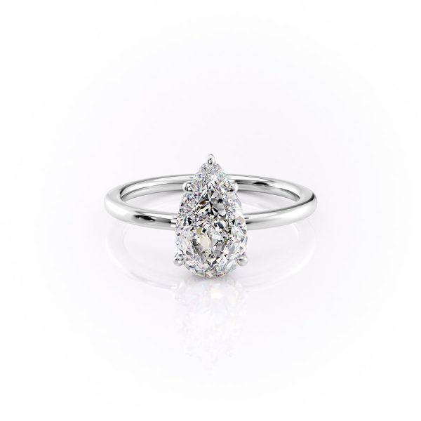 The Margot Set With A 4.5 Carat Pear Moissanite on Sale