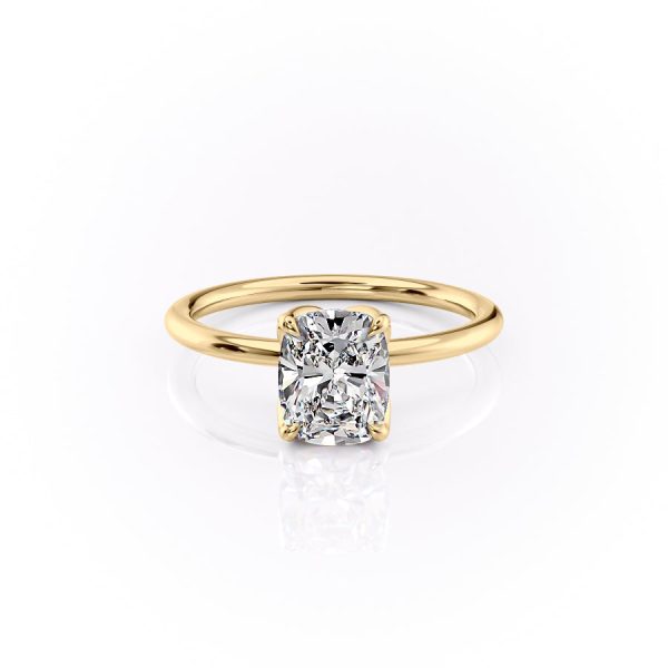 The Lisa Set With A 2 Carat Elongated Cushion Moissanite Online Sale