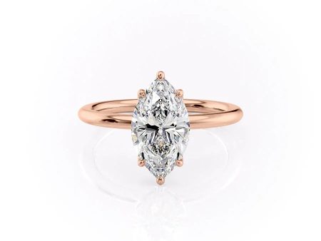 The Alison Set With A 3.5 Carat Marquise Moissanite For Discount