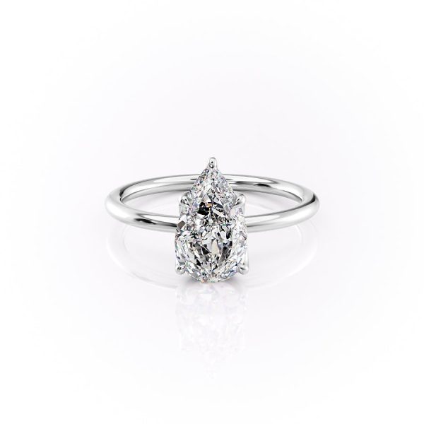 The Lisa Set With A 5 Carat Pear Moissanite Online now