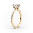 The Pave Margot Set With A 1 Carat Princess Moissanite For Sale