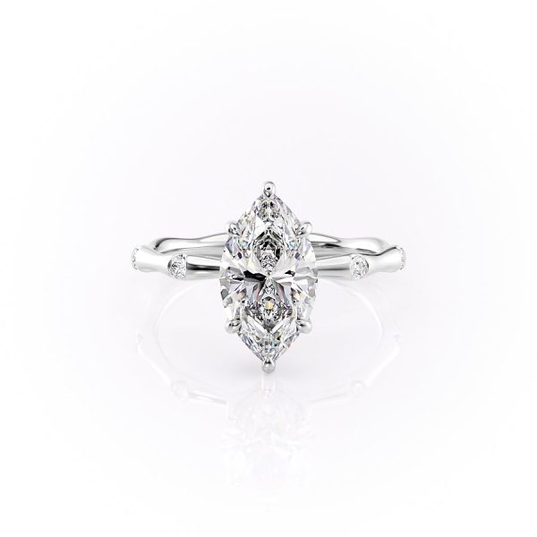 The Samantha Set With A 5 Carat Marquise Moissanite For Discount