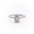 The Pave Margot Set With A 2 Carat Emerald Moissanite For Cheap