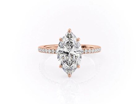 The Pave Eleanor Set With A 4 Carat Marquise Moissanite Cheap