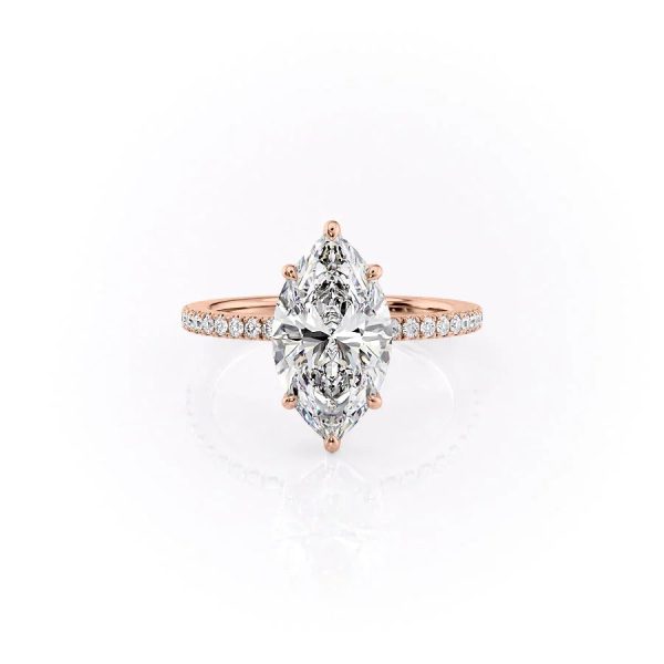 The Pave Eleanor Set With A 4 Carat Marquise Moissanite Cheap