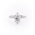 The Pave Luna Set With A 4.5 Carat Marquise Moissanite on Sale