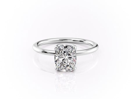 The Lisa Set With A 5 Carat Elongated Cushion Moissanite Online now