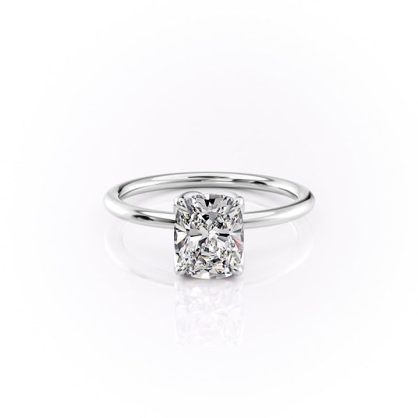 The Lisa Set With A 5 Carat Elongated Cushion Moissanite Online now