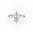 The Kelsey Set With A 5 Carat Marquise Moissanite Hot on Sale