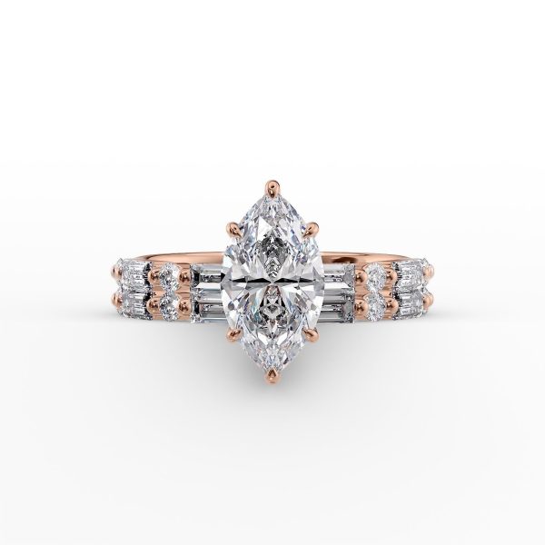 The Patricia Set With A 2 Carat Marquise Moissanite Online Sale