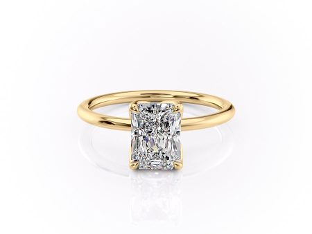 The Lisa Set With A 2.5 Carat Radiant Moissanite Online Hot Sale