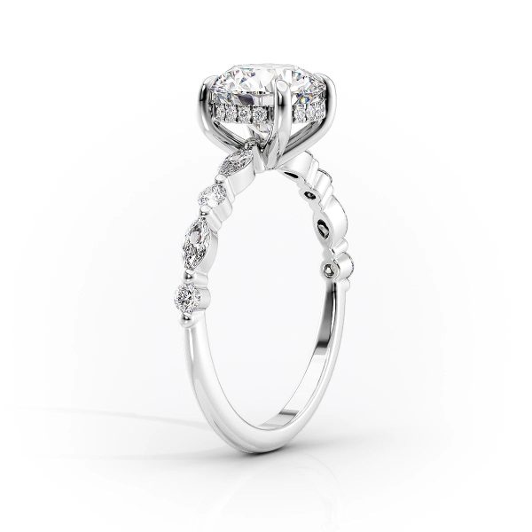 The Lindsey Set With A 3.5 Carat Marquise Moissanite For Cheap