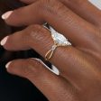 The Kelsey Set With A 5 Carat Marquise Moissanite Hot on Sale