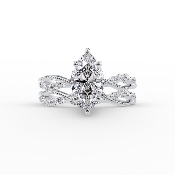 The Daisy Set With A 5 Carat Marquise Moissanite For Discount