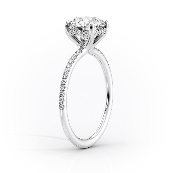 The Pave Sarah Set With A 3.5 Carat Marquise Moissanite Fashion