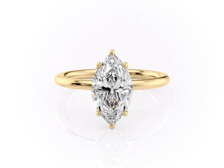 The Alison Set With A 4 Carat Marquise Moissanite For Discount