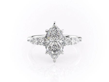 The Abigail Set With A 3.5 Carat Marquise Moissanite Fashion