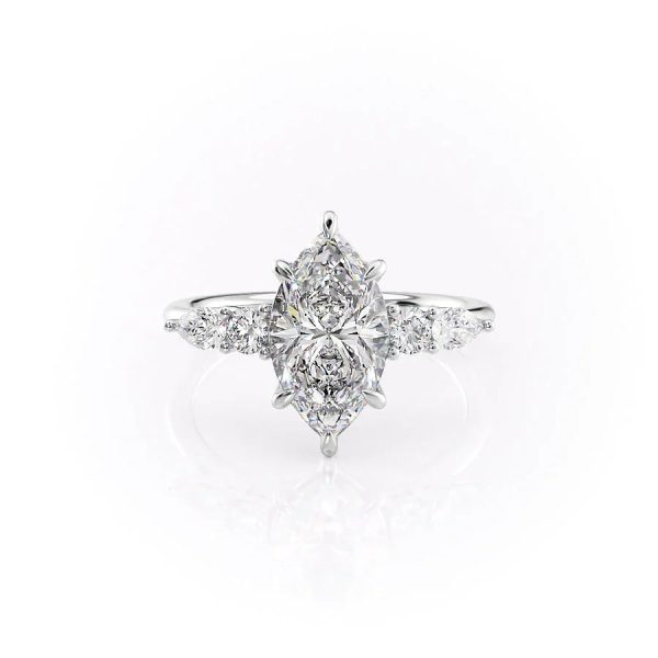 The Abigail Set With A 3.5 Carat Marquise Moissanite Fashion