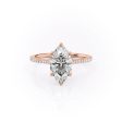 The Pave Madison Set With A 3.5 Carat Marquise Moissanite Online now