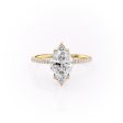 The Pave Lily Set With A 1 Carat Marquise Moissanite Sale