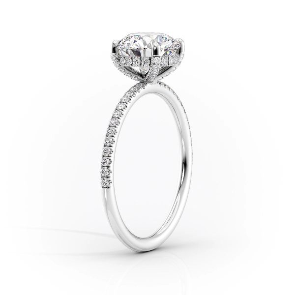 The Pave Crown Kamellie Set With A 4 Carat Marquise Moissanite Discount