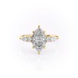 The Abigail Set With A 4.5 Carat Marquise Moissanite Cheap