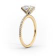 The Pave Petal Kamellie Set With A 1 Carat Marquise Moissanite Online Hot Sale