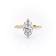 The Pave Maia Set With A 3 Carat Marquise Moissanite For Sale