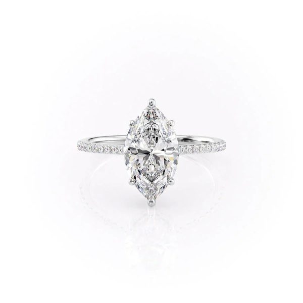 The Pave Maia Set With A 2 Carat Marquise Moissanite For Discount