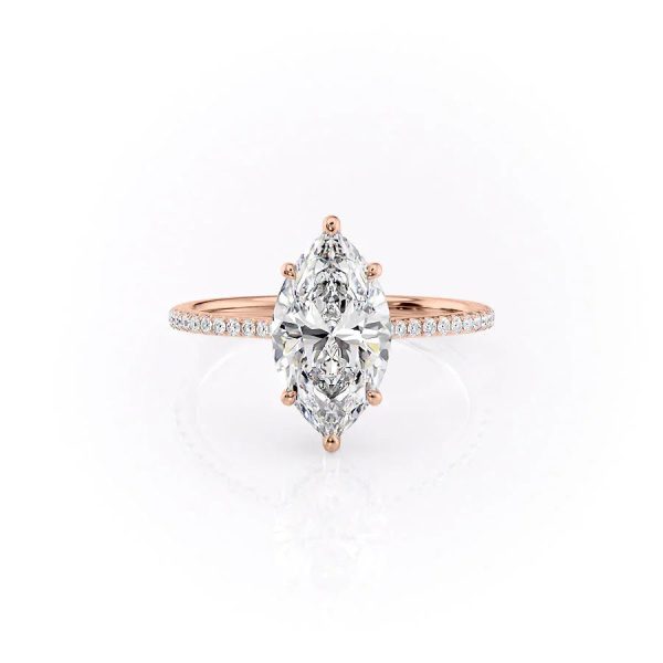 The Pave Maia Set With A 2.5 Carat Marquise Moissanite Sale