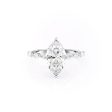 The Lindsey Set With A 1.5 Carat Marquise Moissanite For Sale