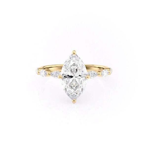 The Lucia Set With A 2 Carat Marquise Moissanite For Cheap