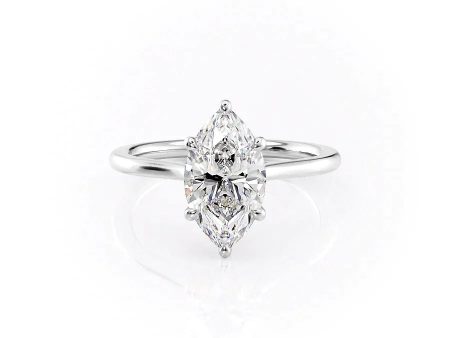 The Lexie Set With A 5 Carat Marquise Moissanite on Sale