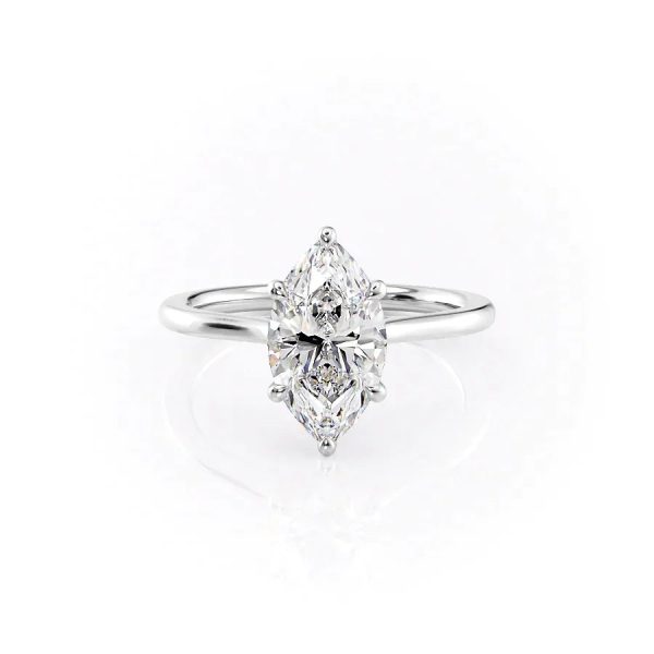 The Lexie Set With A 5 Carat Marquise Moissanite on Sale