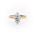 The Monica Set With A 4 Carat Marquise Moissanite on Sale