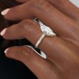 The Monica Set With A 5 Carat Marquise Moissanite Online Sale