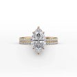 The Pave Eleanor Set With A 1 Carat Marquise Moissanite Supply