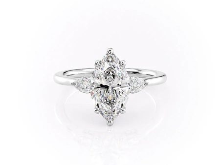 The Megan Set With A 2.5 Carat Marquise Moissanite Sale