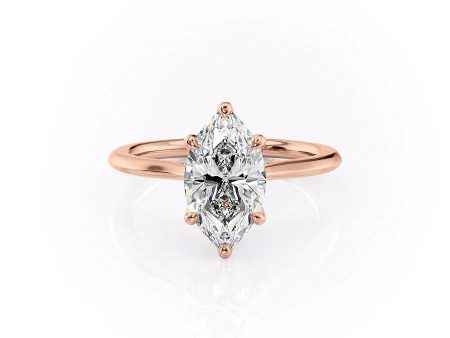 The Madison Set With A 3 Carat Marquise Moissanite Cheap