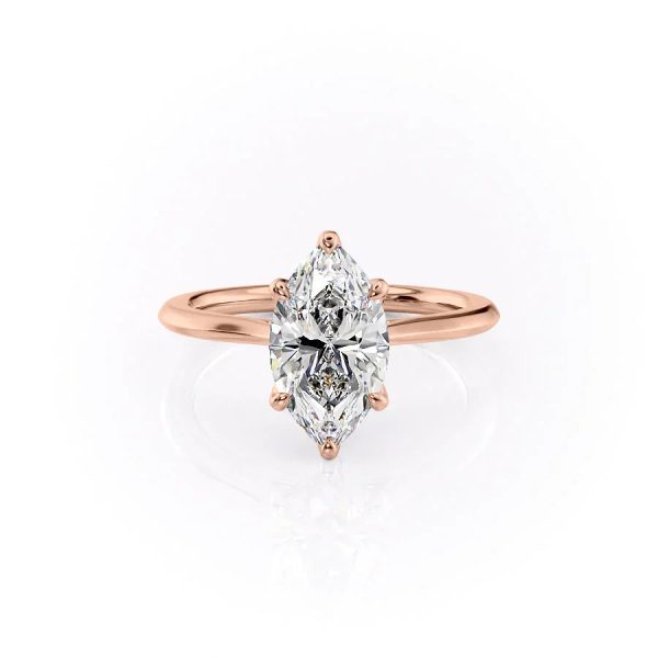 The Madison Set With A 3 Carat Marquise Moissanite Cheap