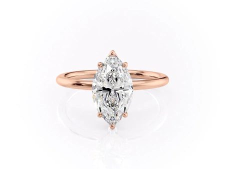 The Lily Set With A 3.5 Carat Marquise Moissanite Sale