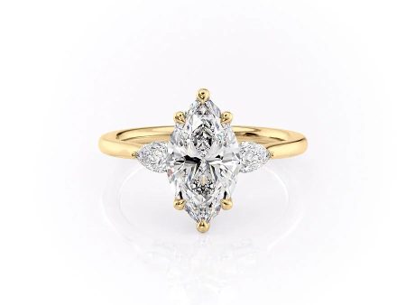 The Megan Set With A 1 Carat Marquise Moissanite Fashion